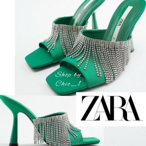 Zara SPARKLY HEELED SANDALS Heeled bloggers favorite